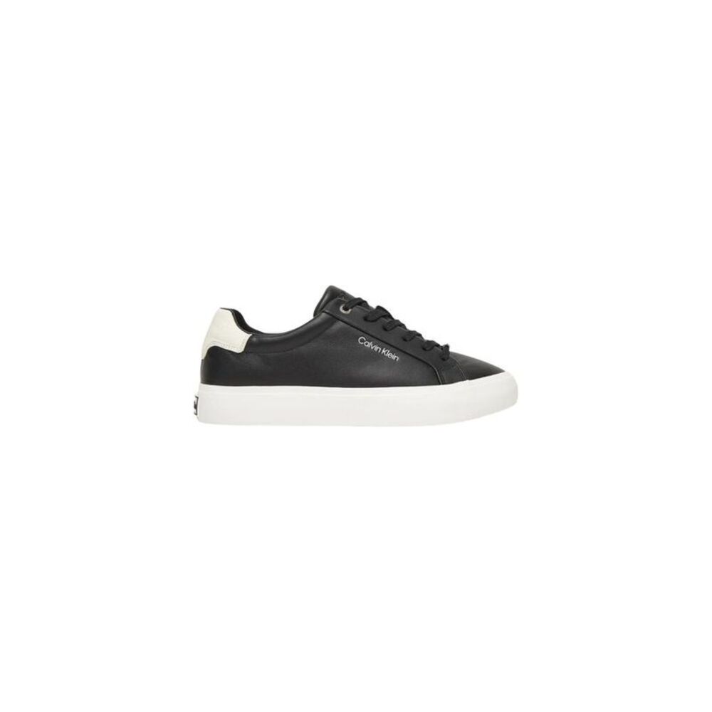 Calvin Klein Black Leather Low Top Women's Sneakers